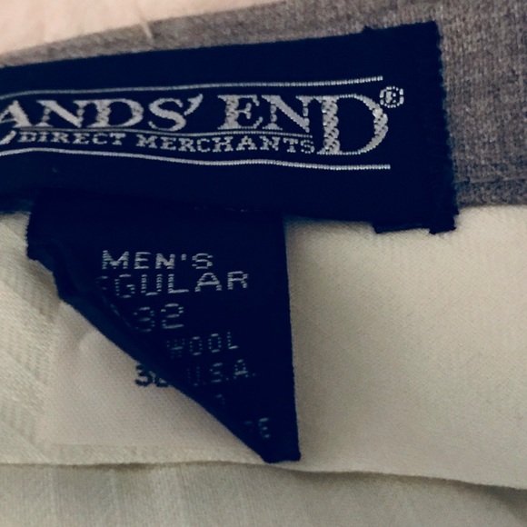 BNWT LANDS’ END grey pleated Men’s pants - Picture 7 of 7